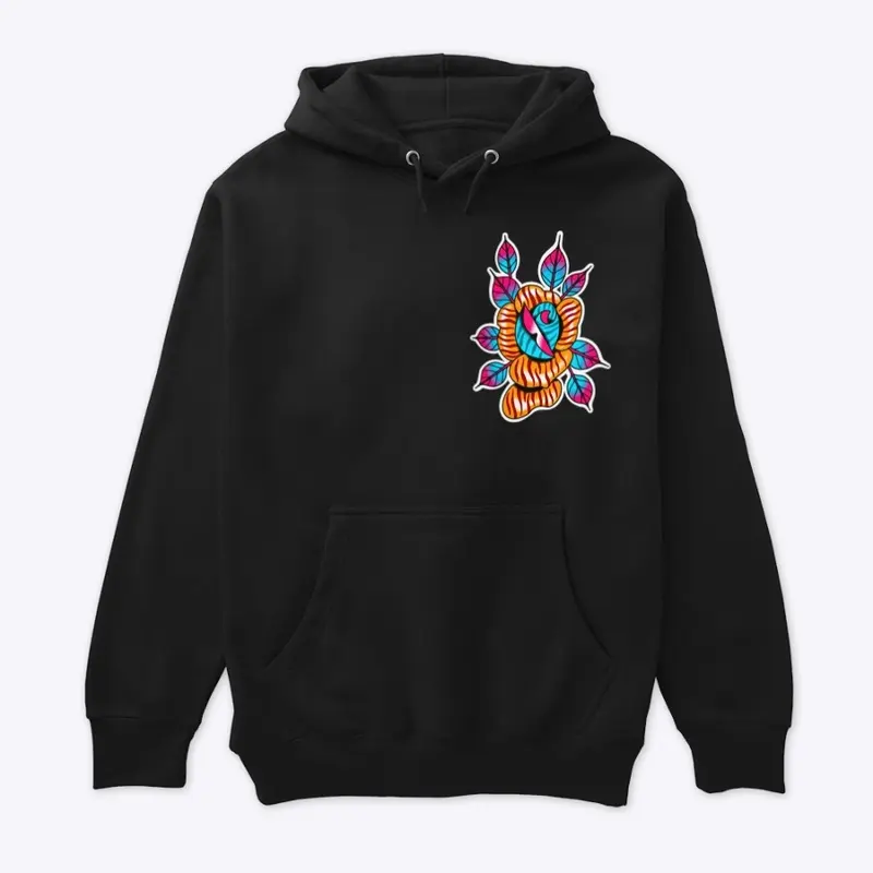 Tiger Retro Rose Hoodie 